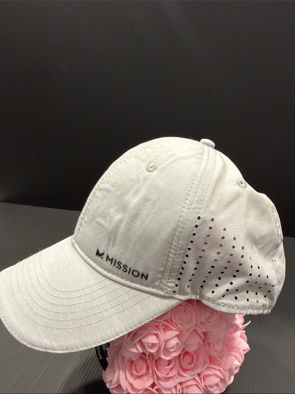 Mission Men's Light Gray Performance Baseball Cap